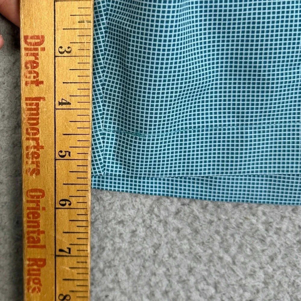 Reebok Golf Shorts Mens 44 Teal Blue Pincheck Chino Performance Stretch Golfing